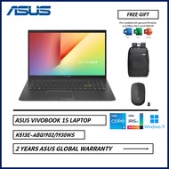Asus VivoBook 15 K513E-ABQ1902WS 15.6'' FHD Laptop Indie Black ( I5-1135G7, 8GB, 512GB SSD, Iris Xe, W11, HS )