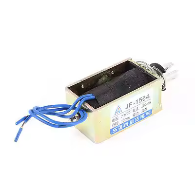 JF-1564B DC 6V 12V 24V 36V 48V 500mA 10mm Stroke 55N Push Type Open Frame Solenoid Electromagnet