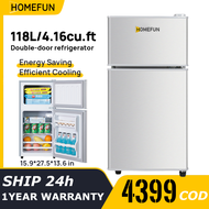Homefun  refrigerator inverter rerfrigerator with freezer save electricity quiet operation no noise 2-door small refrigerator