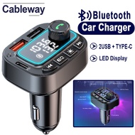 PW30W Car Bluetooth MP3 Audio Converter PD+QC3.0 Car Fast Charger Supports TF Card/U Disk Music Adap