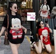 kaos dewasa wanita SABLON BONEKA LABUBU
