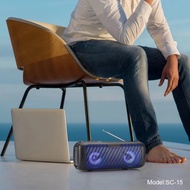 Speaker Kisonli Bluetooth SC-15 Portable LED Light Support BT, USB,