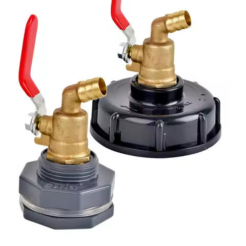 IBC Tank Brass Tap Adapter S60X6 Thread 10mm Garden Hose Connect Faucet Tank 1000 Liter IBC Tank Val