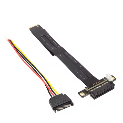 JHH-Link Riser PCIe X4 3.0 PCI-E 4x To M.2 M Key NVMe 2280 Riser Card Gen3.0 Cable M2 Key-M PCI Expr
