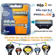 Box of 2 Gillette Proglide5 Razor Blades (5+1 Shaving Heads - Handle Not Included) Gillette Fusion 5