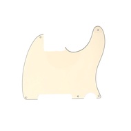Musiclily 5 Hole Tele Pickguard Blank for Fender Telecaster Esquire, 3Ply Cream