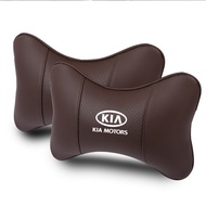 Breathable Leather Headrest Neck Pillow Car Head Neck Pillow For Kia Rio 2 3 4 X Line Kombi Sedan K2