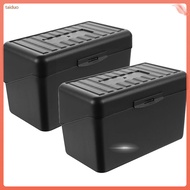 📎 2Pcs Black PP Card Holder Portable Organizer for Hair Dye 7.5 x 4.3 x 1.2 inches