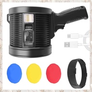 (MDQS) Rechargeable Spotlight100000 Lumens LED Spot Lights Handheld Large Flashlight Super Bright Ou