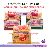 *2KG* Keropok Tes Tortilla Chips (1Carton) Rasa Jagung Barbeque / Sambal Balado / Mee Goreng F911