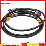 1.8M 3 Set Black Anti-Explosion Refrigerant Tube 1.8M 3 Pcs Refrigerant Tube Hose Tube Kit for R12, 