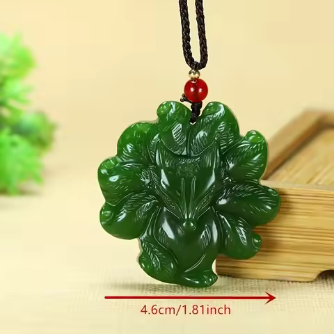 Fashion classic cyan nine-tailed fox men's and women's pendant necklace