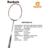NEWEST APACS VIRTUOSO 30 BADMINTON RACKET 35 LBS ORIGINAL