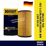 (E11H D57) HENGST OIL FILTER MERCEDES W203/W204/W211 CDI OIL FILTER (611 180 0009)