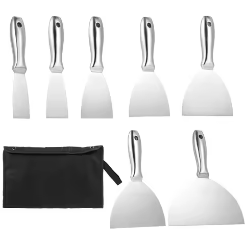 PENGGONG Putty Knife, 5Pcs or 7Pcs Spackle Knife Set (1.5/2/3/4/5/6/8in), Stainless Steel Paint Scra