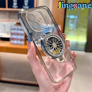 Jingsanc cho Vivo iqoo Z9 5G/iqoo Z9 TURBO/iqoo Z9 Turbo + Vỏ điện thoại trong suốt chống sốc trường