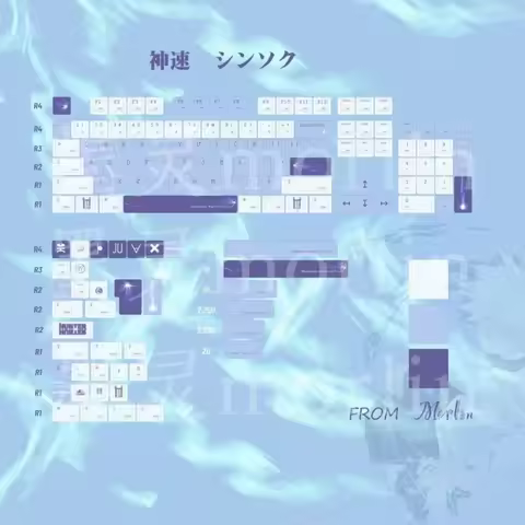 142 Keys Japanese Anime Keycap Set Cherry Profile PBT DYE Sublimation ISO Enter For GH60 GK61 RK68 7