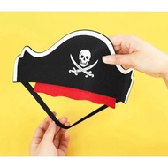 Halloween Party Pirate Hat Felt Skull Caribbean Pirate Captain Hat Party Masquerade Captain Cosplay 