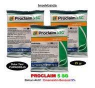 Insektisida PROCLAIM 25 Gram Bahan Aktif Emamektin Benzoat 5%