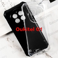 For Oukitel G1 Transparent Black Soft Silicon TPU Anti-drop Phone Protective Cover