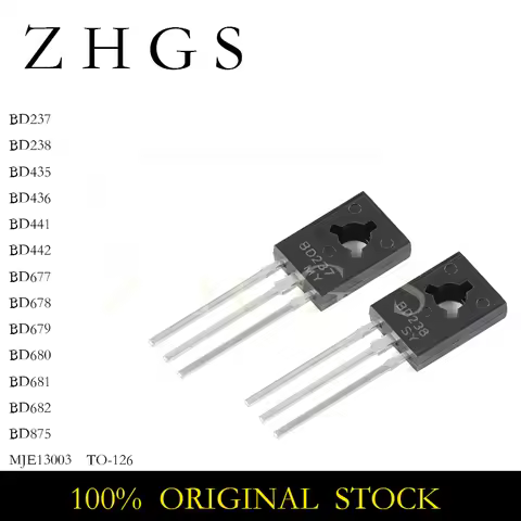 10pcs BD237 BD679 BD680 BD681 BD682 TO-126 BD238 BD677 BD678 BD875 BD435 BD436 BD441 BD442 MJE13003 