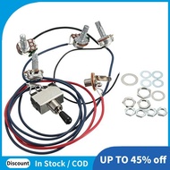 Lp Electric Guitar Pickups Wiring Harness Kit 2T2V 500K Pots 3 Way Switch With Jack For Dual Humbuck