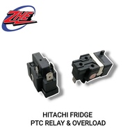 HITACHI H19X22E REFRIGERATOR / FRIDGE / FREEZER PTC STARTER RELAY &amp; OVERLOAD FOR COMPRESSOR 3 PIN (8086/249-0018)