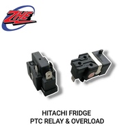 HITACHI H19X22E REFRIGERATOR / FRIDGE / FREEZER PTC STARTER RELAY & OVERLOAD FOR COMPRESSOR 3 PIN (8