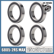 6805 2RSV MAX Bearing 25*37*7 mm 4Pcs C2 Full Balls Bicycle Pivot Repair Parts 6805 2RS RSV Ball Bearings 6805-2RS 6805LLU