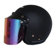 Helm Bogo Polos Carglos Dewasa Pria Wanita Full Leher Kaca datar Helm Bogo Kaca Flat Smoke