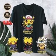 **READY STOCK** PIKACHU HD PRINTING T-SHIRT (UNISEX PREMIUM COTTON) 4*BIRTHDAY GIRT*COUPLE SHIRT