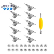 10 Pcs 29mm Fingerboard Trucks Finger Skateboard Deck with Nuts with Spanner Screwdriver for Finger 