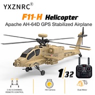 YXZNRC RC Helicopter F11-H (AH-64D) GPS Stabilized Airplane 8CH 1/32 Scale Optical Flow Positioning 