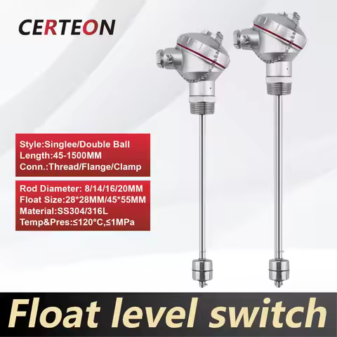 304 Stainless Steel Float Level Switch Liquid Level Sensor Threaded Float Switch Water Level Control