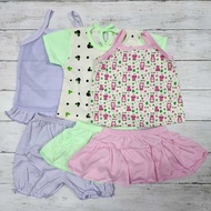 6pcs Random Design Baby Girl Clothing Baju Bayi Perempuan 3 -12m ( 3 clothes +3 shorts)- JK Kids