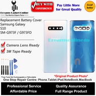 Replacement Rear Battery Cover for Samsung Galaxy S10 G973 G973F SM-973F/DS with 3M tape and camera 