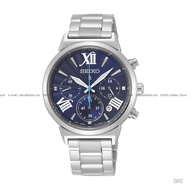SEIKO SRWZ75P1 Women's Analog Watch LUKIA Chronograph Quartz 35.3mm SS Bracelet Blue *Original