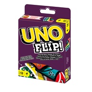 Mattel Games UNO FLIP Card Game for Family Night Featuring Tv Show Themed Graphics and a Special Rul
