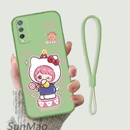 For เคสโทรศัพท์ Vivo Y12 Y15 Y17 Vivo Y20 Y20i Y20S Y12A Y12S Vivo Y21 Y21T Y33S น่ารักแมวสาวออกแบบป