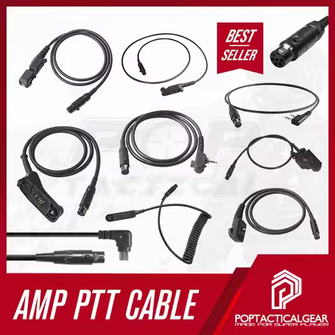 FMA AMP Headphone PTT Communication KN6 U174/U 6-pin Cable For BF UV-9R HP780 PD680 X1P PD780 PD980 