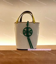 💖🖤至荀優惠💖🖤🎄Big Sale🎄Black Friday 🤩TORY BURCH MILLER CANVAS MINI BUCKET BAG 帆布水桶袋 🌟托特包/單肩包/手提包/小手袋/連斜孭帶