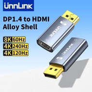 Unnlink 4K 240Hz/120Hz DisplayPort to HDMI Adapter DP 1.4 Graphics Card/Game Laptop to HDMI TV/Monit