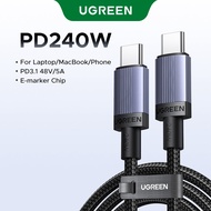 UGREEN PD240W USB-C to USB-C Charging Cable Smart E-Marker Chip 480Mbps Aluminum Shell Braided Charg