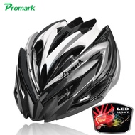 Promark หมวกปั่นจักรยานมีไฟ Premium LED Lights Cycle Helmet EPS Foam Adjustable Size
