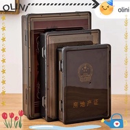 OLINI Certificate Storage Box, A4 Plastic A4 File Box, Durable Transparent Multifunctional Dustproof