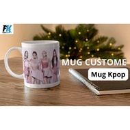 Mug Custom Glass Custom BTS Kpop Blackpink Custom Merchandise Gift Birthday Gift
