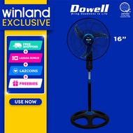 Dowell by Winland 16 inch 3-leaf banana type blade Stand Fan | Electric Fan 60w STF3-238
