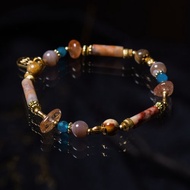 清水舞台 I 瘋狂瑪瑙紅銅鈦手鍊  C1408