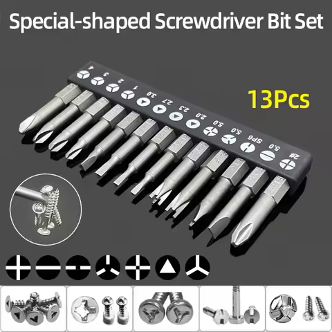 Magnetic Screwdriver Set 1/4 Inch Hex Shank Y U Triangle Inner Cross Special-shaped Screw Driver Ele