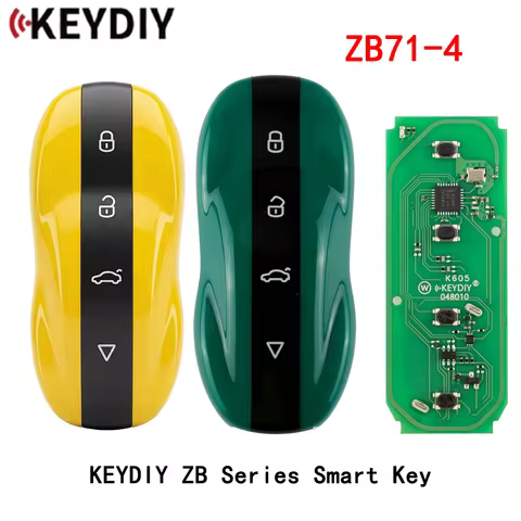KEYDIY ZB71-4 Smart Key Amber Yellow For 46 47 48 49 4A MQB48 5C Chip KD Black Jade Green 4 Button R